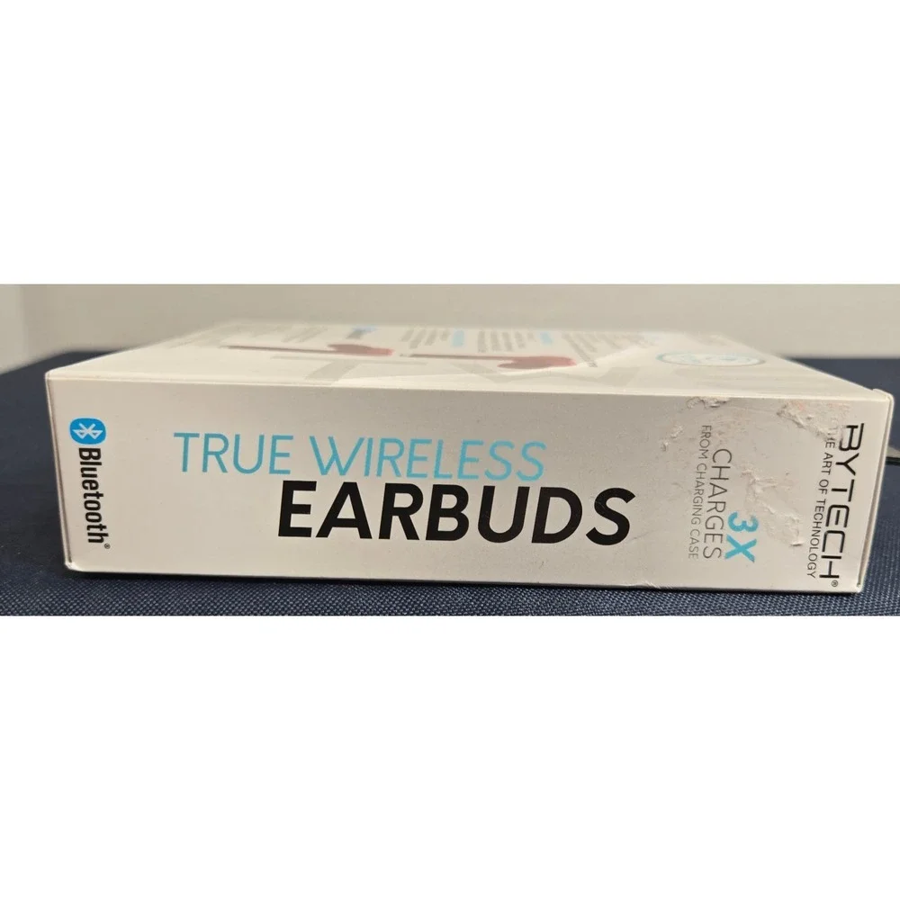 BYTECH True Wireless Earbuds Bluetooth And Charger Case, Pre Paired. BRAND NEW